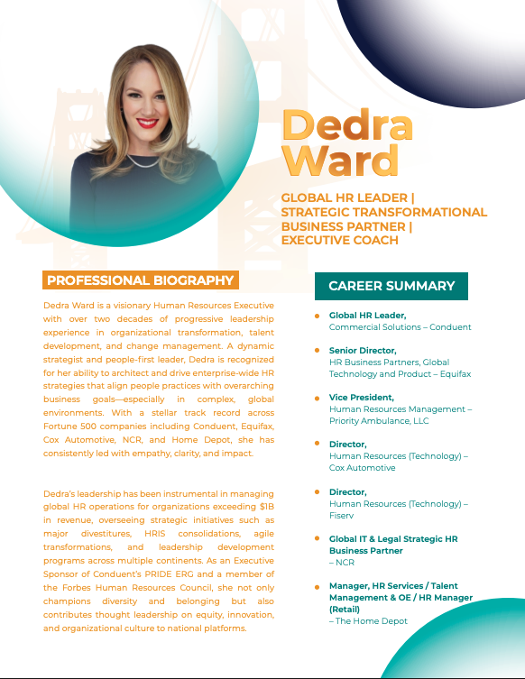 Dedra Ward professional biography sheet